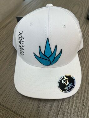 Dos Azul Tequila White & Blue Logo Hat
